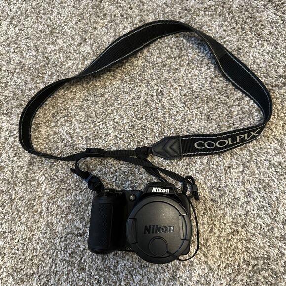 Nikon Coolpix L320 Black Digital Camera 26x Zoom 16.1 Megapixels Tested Working - Picture 1 of 8